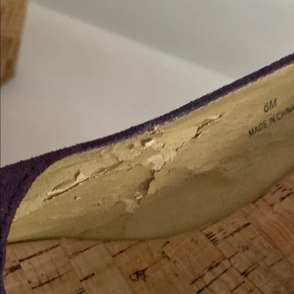 Moda Purple Platform Shoes with Cork Base - Picture 3 of 5